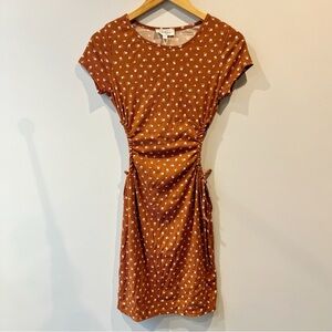 Jessica Simpson Brown Floral Cut Out Mini Dress